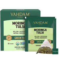 Thumbnail for Vahdam Vahdam Moringa Tulsi Green Tea