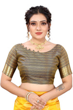 Thumbnail for Vamika Ethnic Fire Yellow Weaving Banarasi Jacquard Saree - Distacart