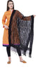 Mominos Fashion Black Orgenza Mirror Stripe Dupatta