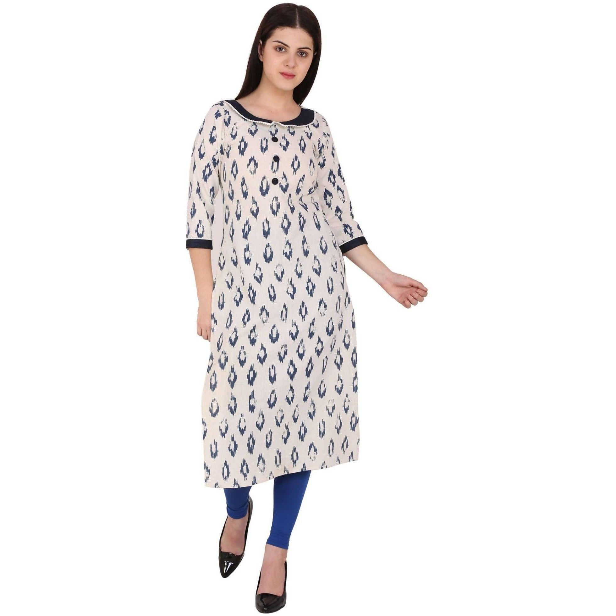 Kanoor Women's multi cotton straight kurti
