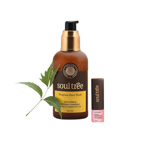 Soultree Nutgrass Face Wash & Lotus Lip Balm Set