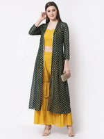 Thumbnail for Myshka multi color Color Georgette Solid Top With Pant And Shrug Set