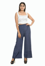 Thumbnail for Mominos Fashion Moeza Reyon Cotton Grey Color Chikan Work Palazzo