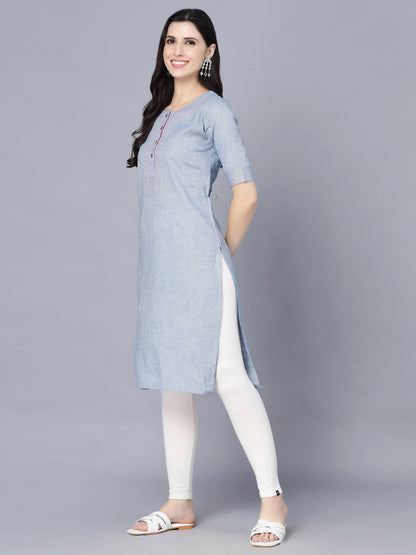 Myshka Women Blue Kurta - Distacart