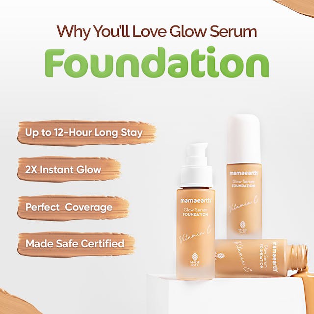 Mamaearth Glow Serum Foundation-Sand Glow - Distacart