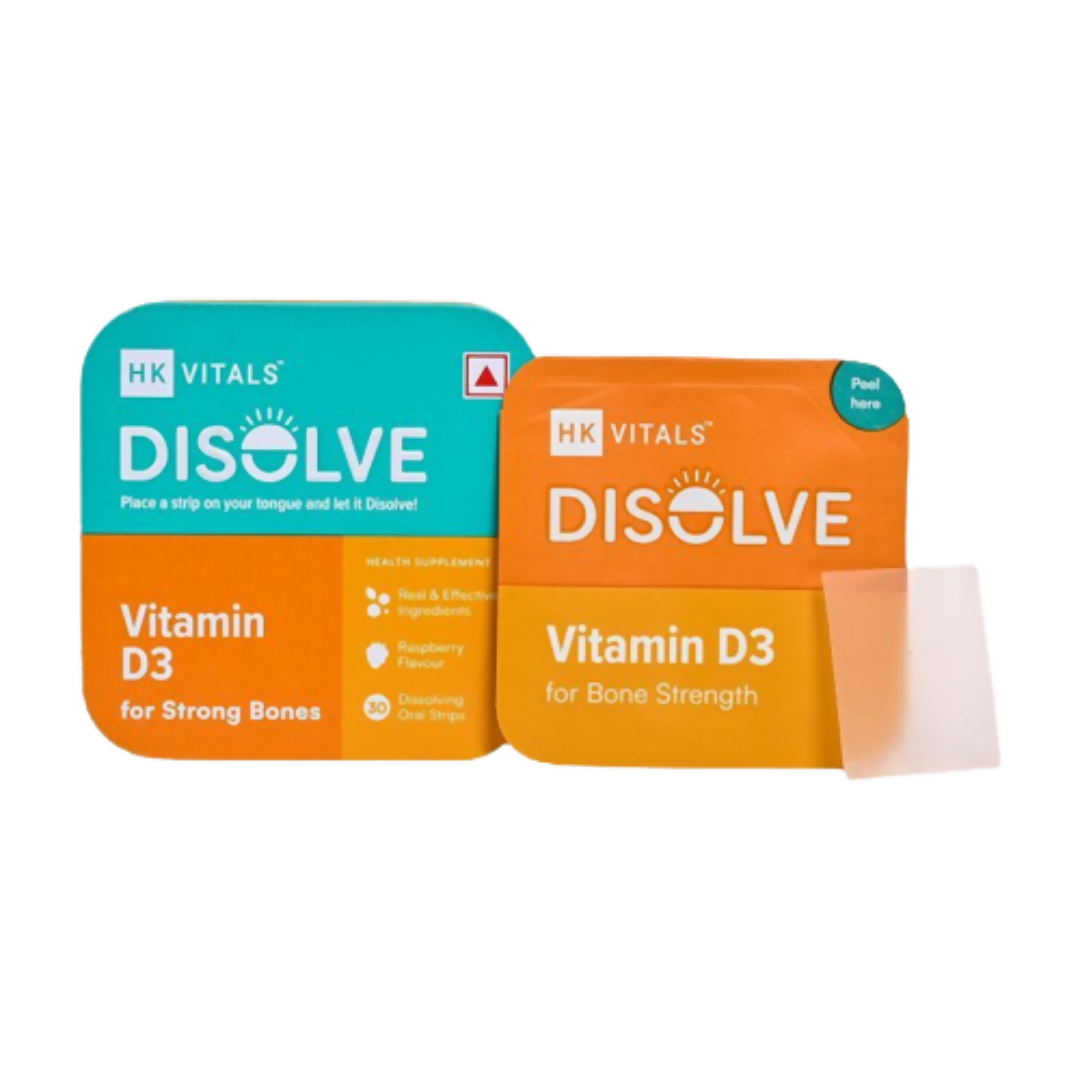 HK Vitals Disolve Vitamin D3 Strips - Raspberry Flavour - Distacart