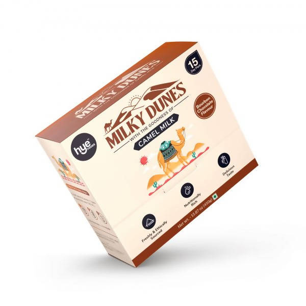 hye Foods Milky Dunes With The Goodness Of Camel Milk-Bourbon Chocolate Flavour Pack Of 15