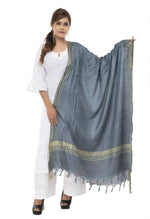 Thumbnail for Mominos Fashion Moeza Slub Cotton Grey Dupatta