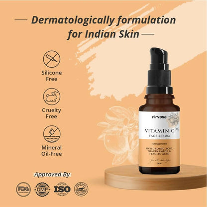 Nirvasa 20% Vitamin C Face Serum - Distacart