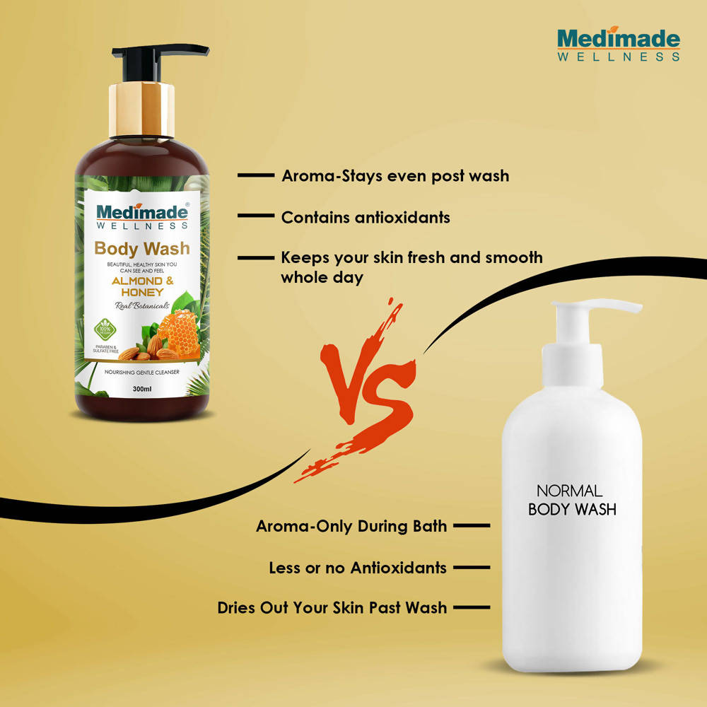 Medimade Wellness Almond & Honey Body Wash - Distacart