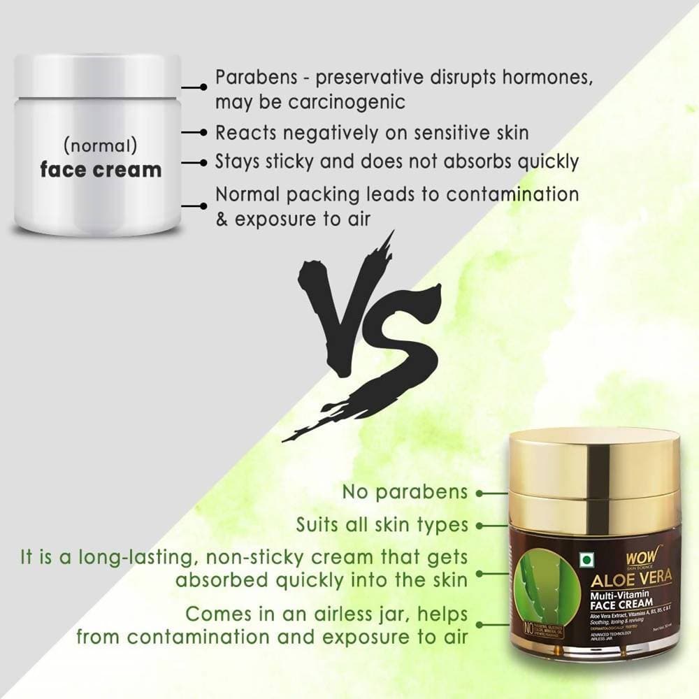 description wow skin science aloe vera multi vitamin face cream 50 ml