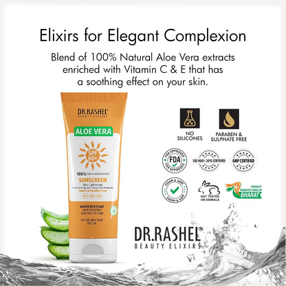 Dr.Rashel Aloe Vera Sunscreen SPF 60+ - Distacart
