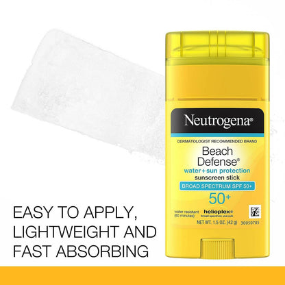 Neutrogena Beach Defense Sunscreen Stick Broad Spectrum SPF 50+ - Distacart