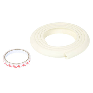 Safe-O-Kid Unique L Shaped 2 Mtr Long 1 Medium Edge Guard With 4 Corner Cushions, White - Distacart
