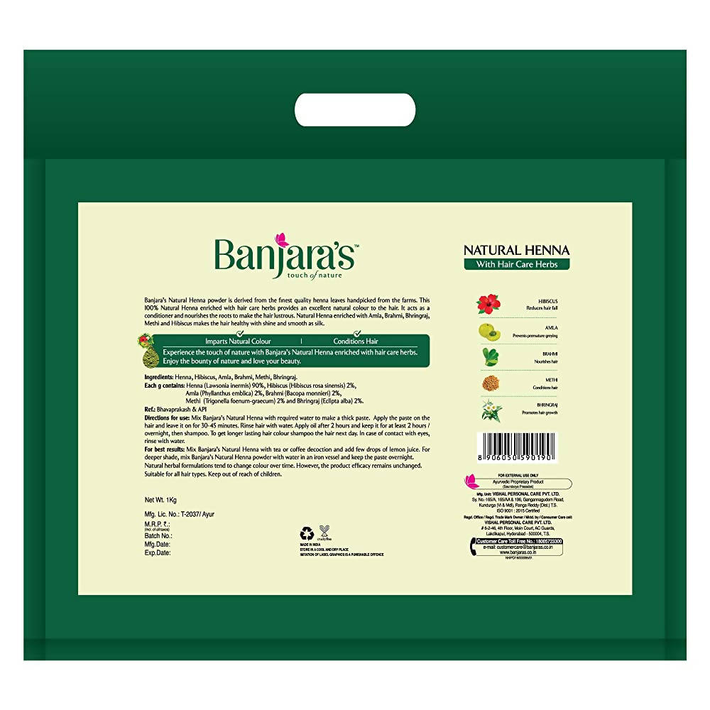 Banjara's Natural Henna Powder - Distacart