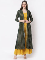 Thumbnail for Myshka multi color Color Georgette Solid Top With Pant And Shrug Set