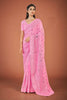 Vastrasky Pink Georgette Designer Saree - Distacart