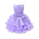 Thumbnail for Asmaani Baby Girl's Lavender Color Satin Knee Length Frock (AS-DRESS_22067) - Distacart