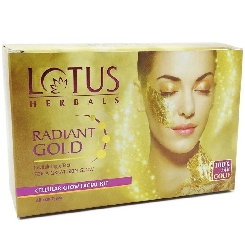 Lotus Herbals Radiant Gold Cellular Glow Facial Kit - Distacart