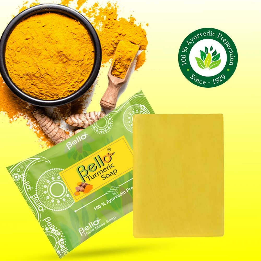 Bello Herbals Hand Made Glycerin Turmeric Soap - Distacart