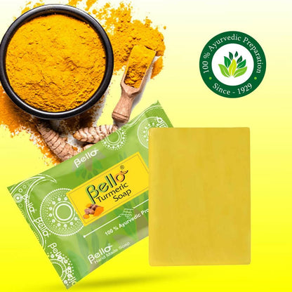 Bello Herbals Hand Made Glycerin Turmeric Soap - Distacart