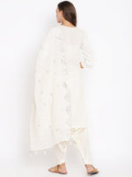 Thumbnail for Kalini Women Embroidered Chikankari Pure Cotton Kurta with Salwar & With Dupatta - Distacart