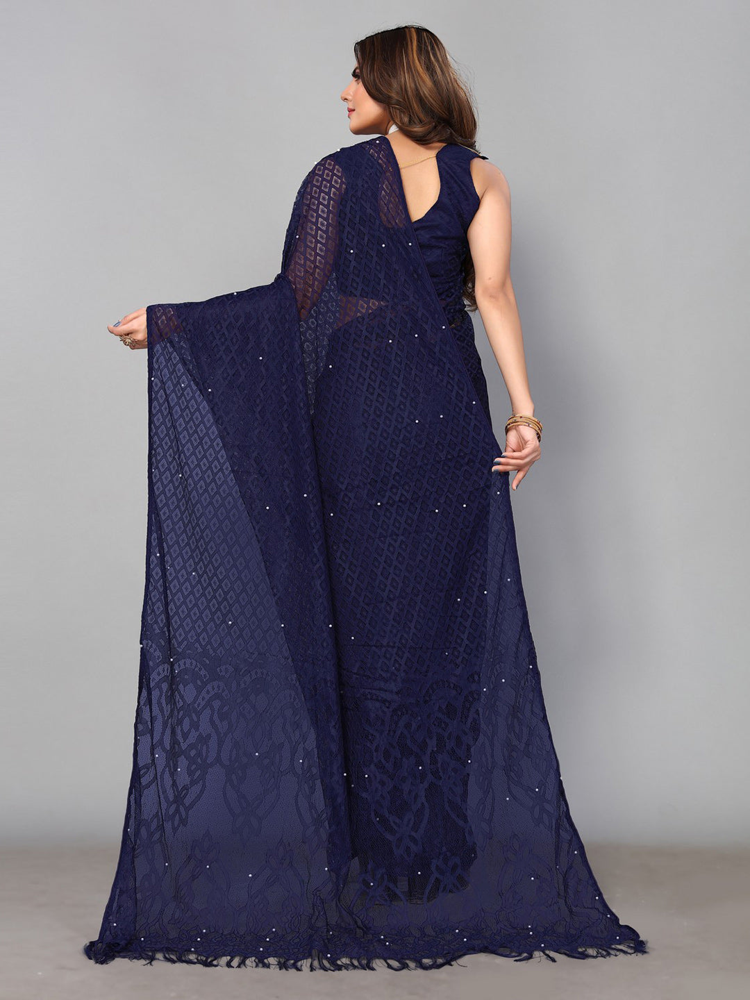 Kalini Woven Design Brasso Saree - Distacart