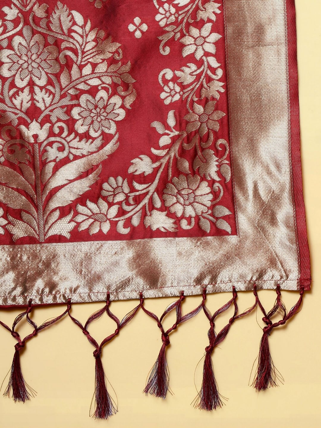 Kalini Ethnic Motifs Yoke Design Regular Thread Work Kurta with Trousers & With Dupatta - Distacart