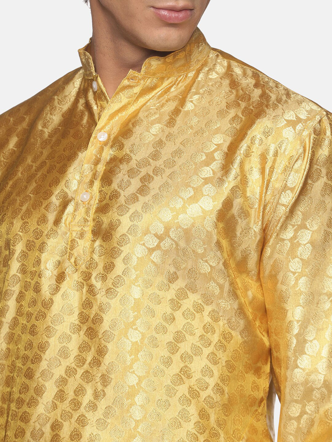 Sethukrishna Gold-Toned Kurta with Pyjamas For Men - Distacart