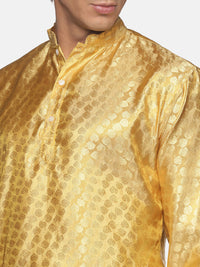 Thumbnail for Sethukrishna Gold-Toned Kurta with Pyjamas For Men - Distacart