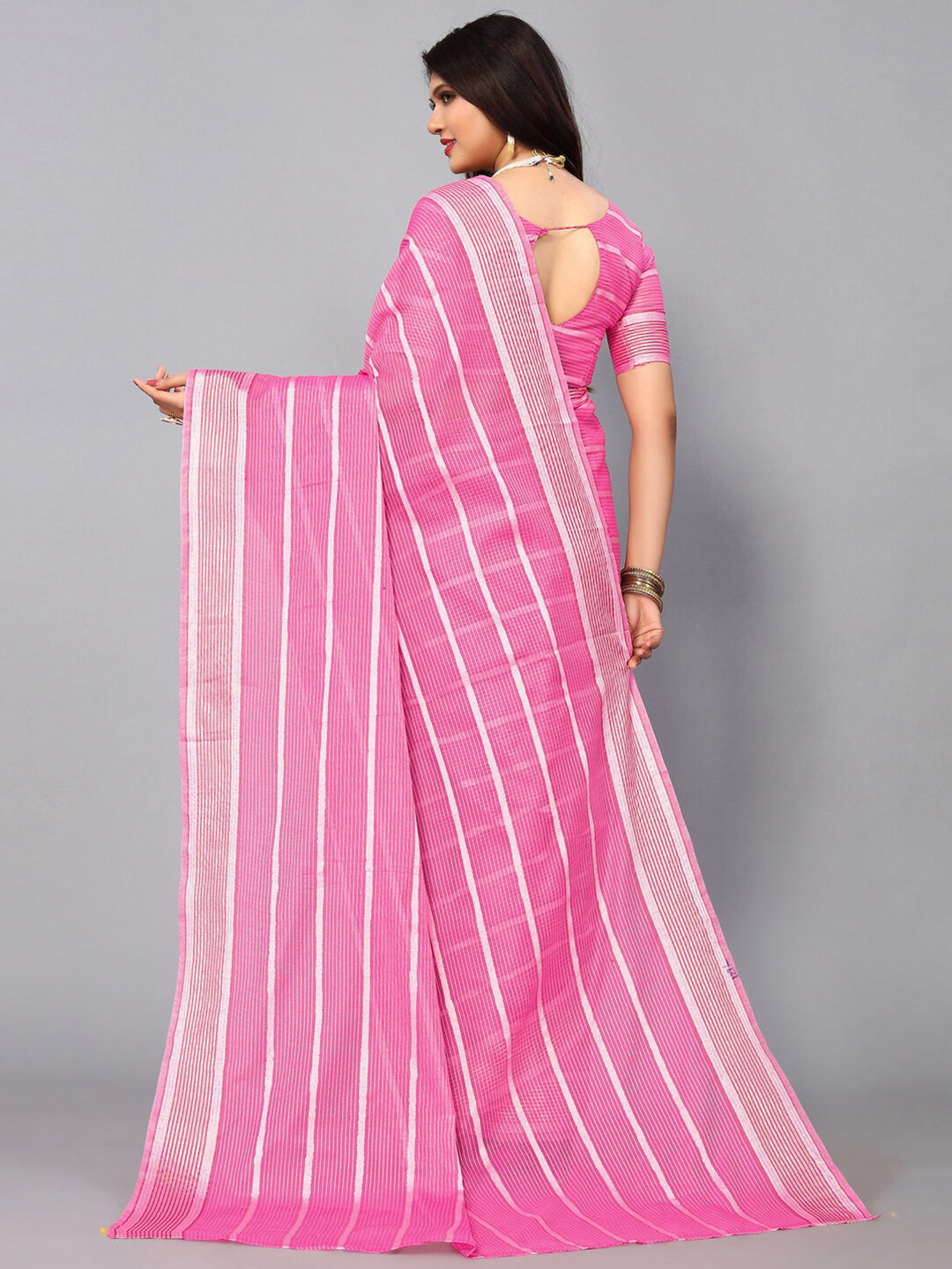 Kalini Striped Saree - Distacart