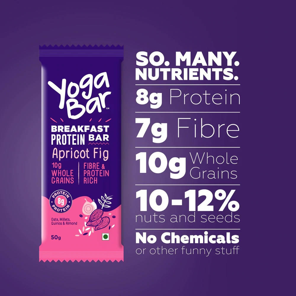 Buy Yoga Bar Apricot Fig Breakfast Protein Bar Online at Best Price