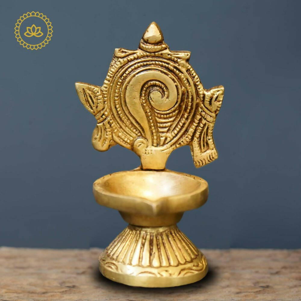 Brass Shankh Diya - Distacart
