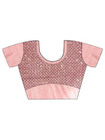 Thumbnail for Mitera Pink Embellished Embroidered Organza Saree With Belt - Distacart