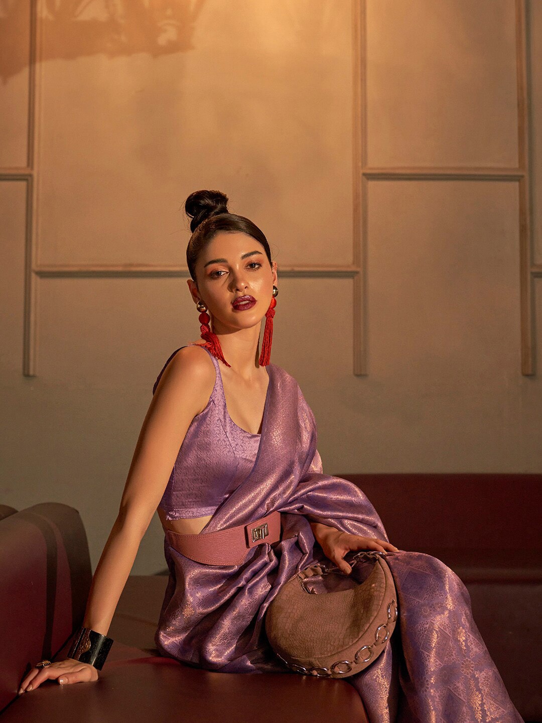 Saree Mall Woven Design Zari Silk Blend Kanjeevaram Saree - Distacart