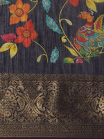 Thumbnail for Saree Mall Navy Blue Kalamkari Saree - Distacart