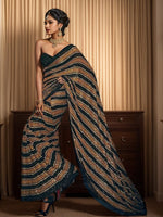 Thumbnail for Kalini Embellished Sequinned Pure Georgette Saree - Distacart