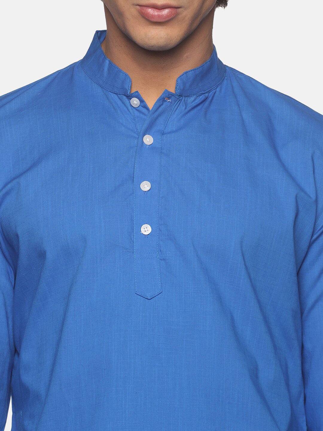 Sethukrishna Men Blue Pure Cotton Kurta with Dhoti Pants - Distacart