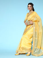 Thumbnail for Saree Mall Solid Saree with Woven Design Border - Distacart