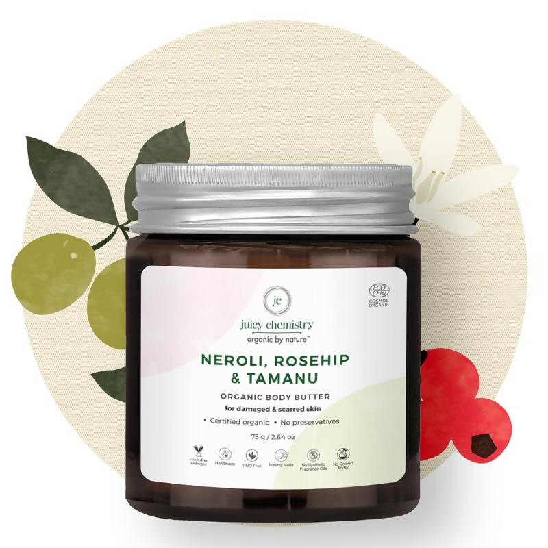 Juicy Chemistry Neroli, Rosehip & Tamanu Organic Body Butter - Distacart
