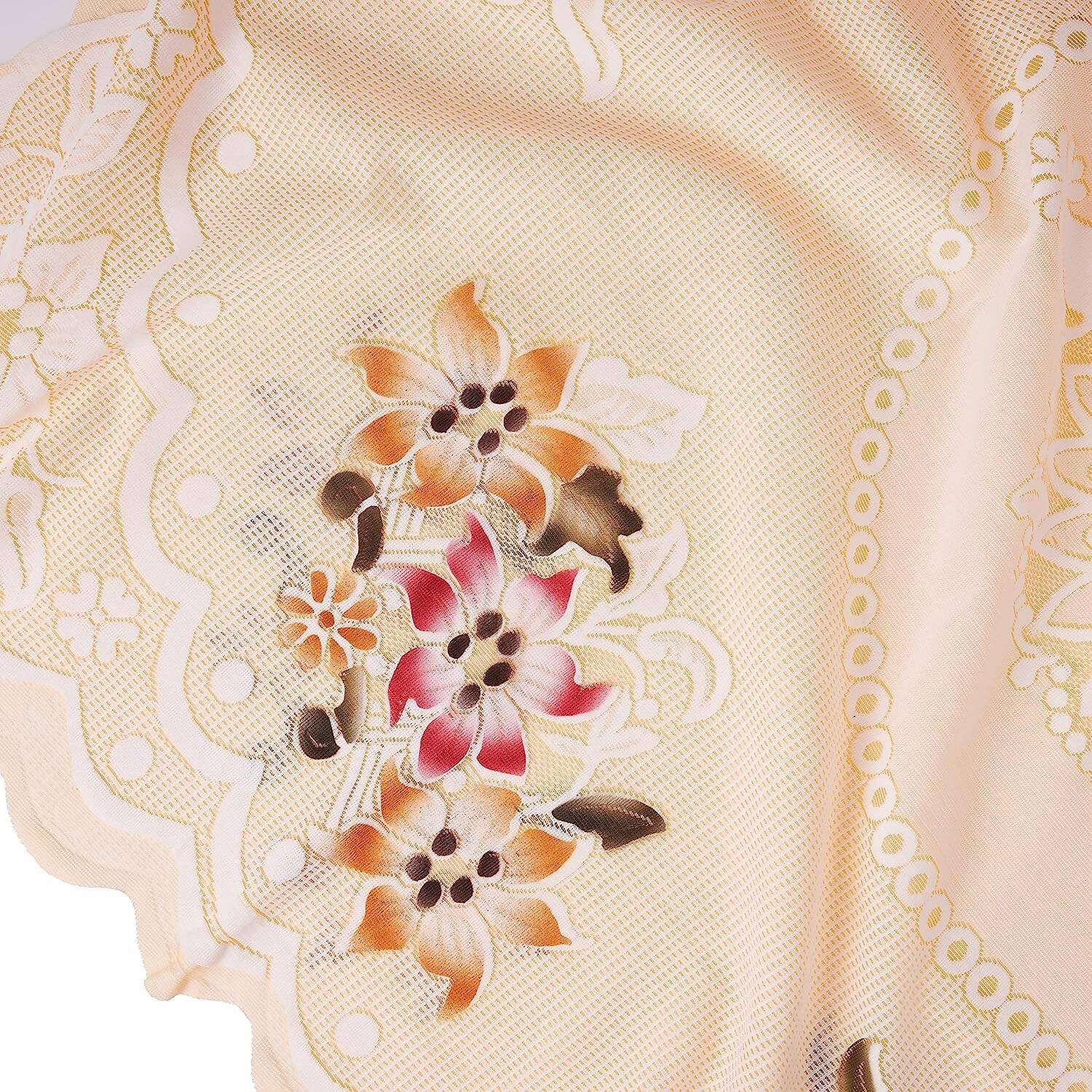 Kuber Industries Floral Cotton 6 Seater Dinning Table Cover - Distacart