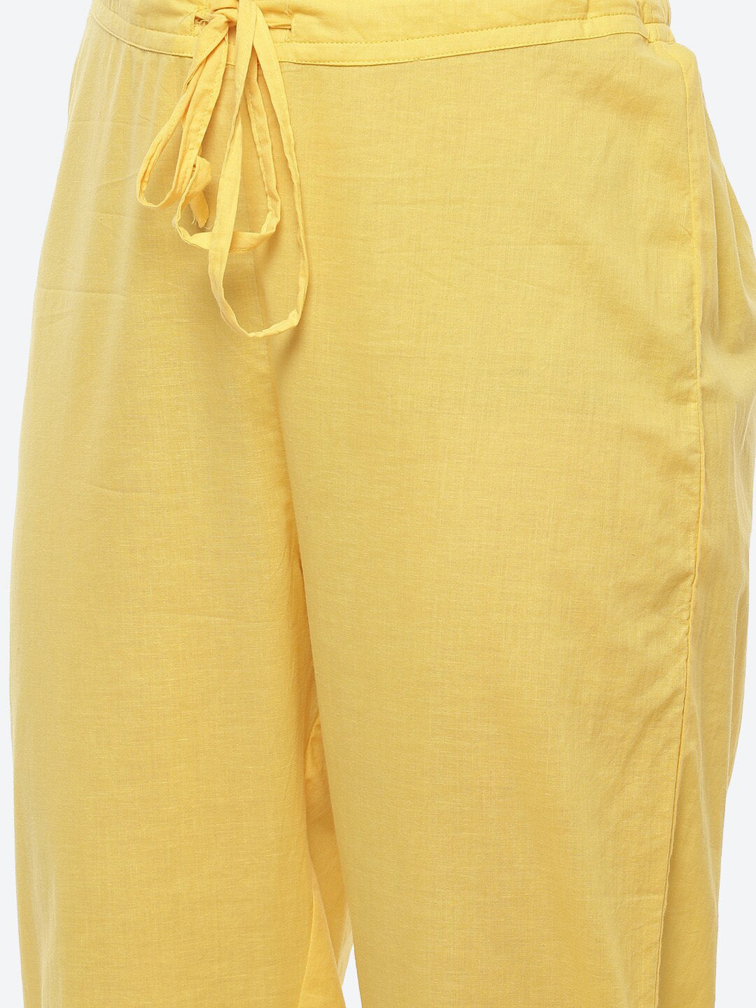 Biba Women Yellow Floral Embroidered Kurta with Salwar & Dupatta - Distacart