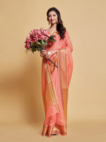 Thumbnail for Sangria Woven Design Border Art Silk Banarasi Saree - Distacart