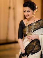 Thumbnail for Kalini Woven Design Zari Silk Cotton Banarasi Saree - Distacart