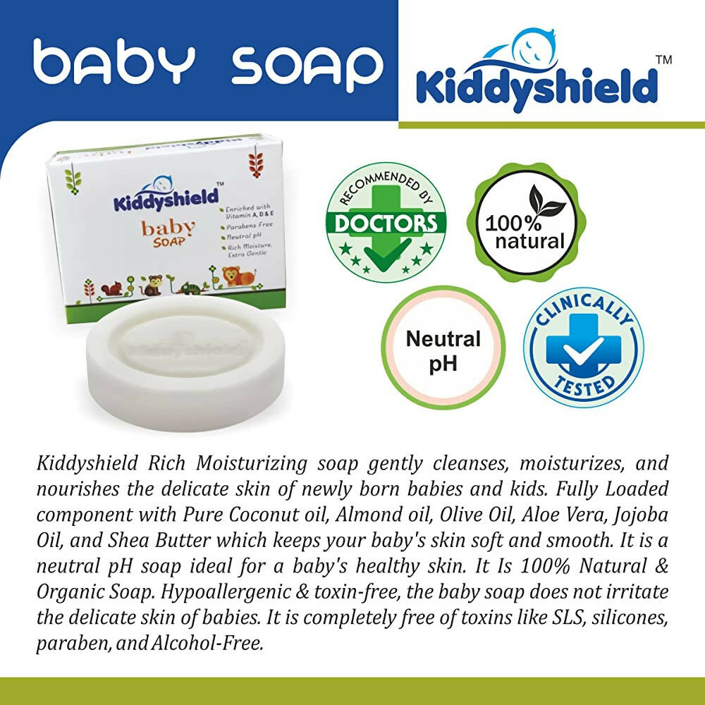 Kiddyshield Baby pH Balanced Soap for New Born & Kids - Distacart