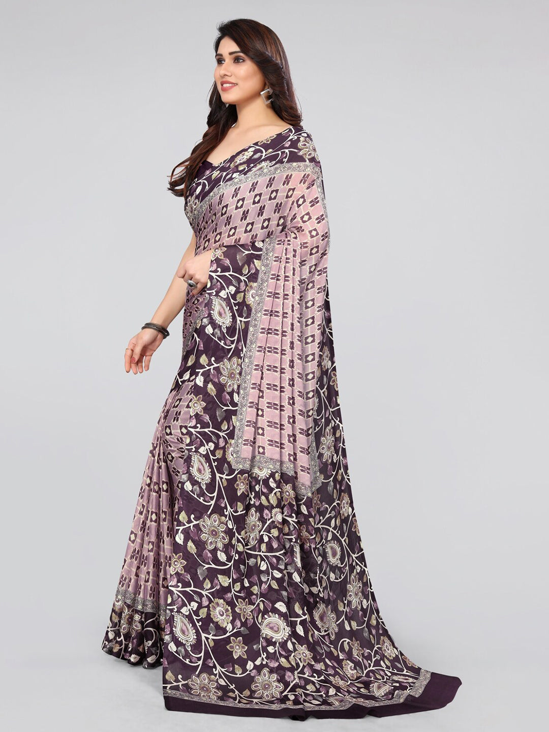 Kalini Floral Printed Saree - Distacart