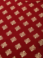 Thumbnail for Sangria Women Maroon & Gold-Toned Ethnic Motifs Printed Kurta - Distacart