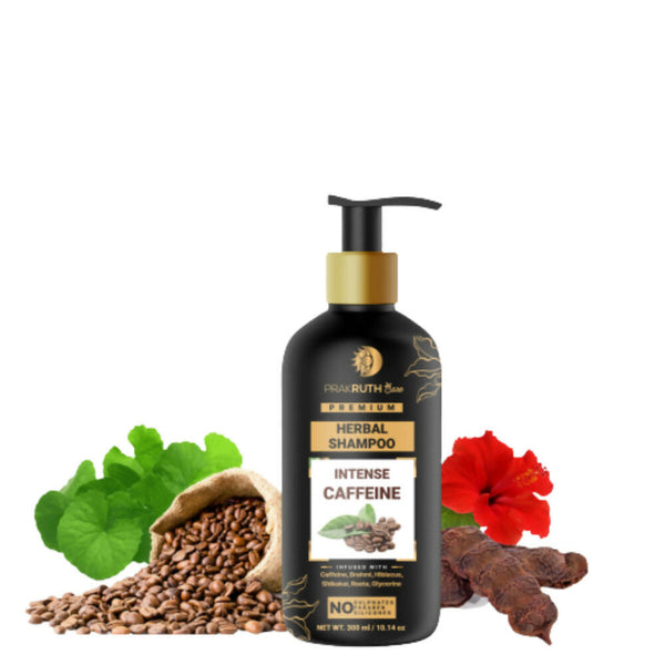 Prakruth Ayurvedic Premium Herbal Intense Caffeine Shampoo - Distacart