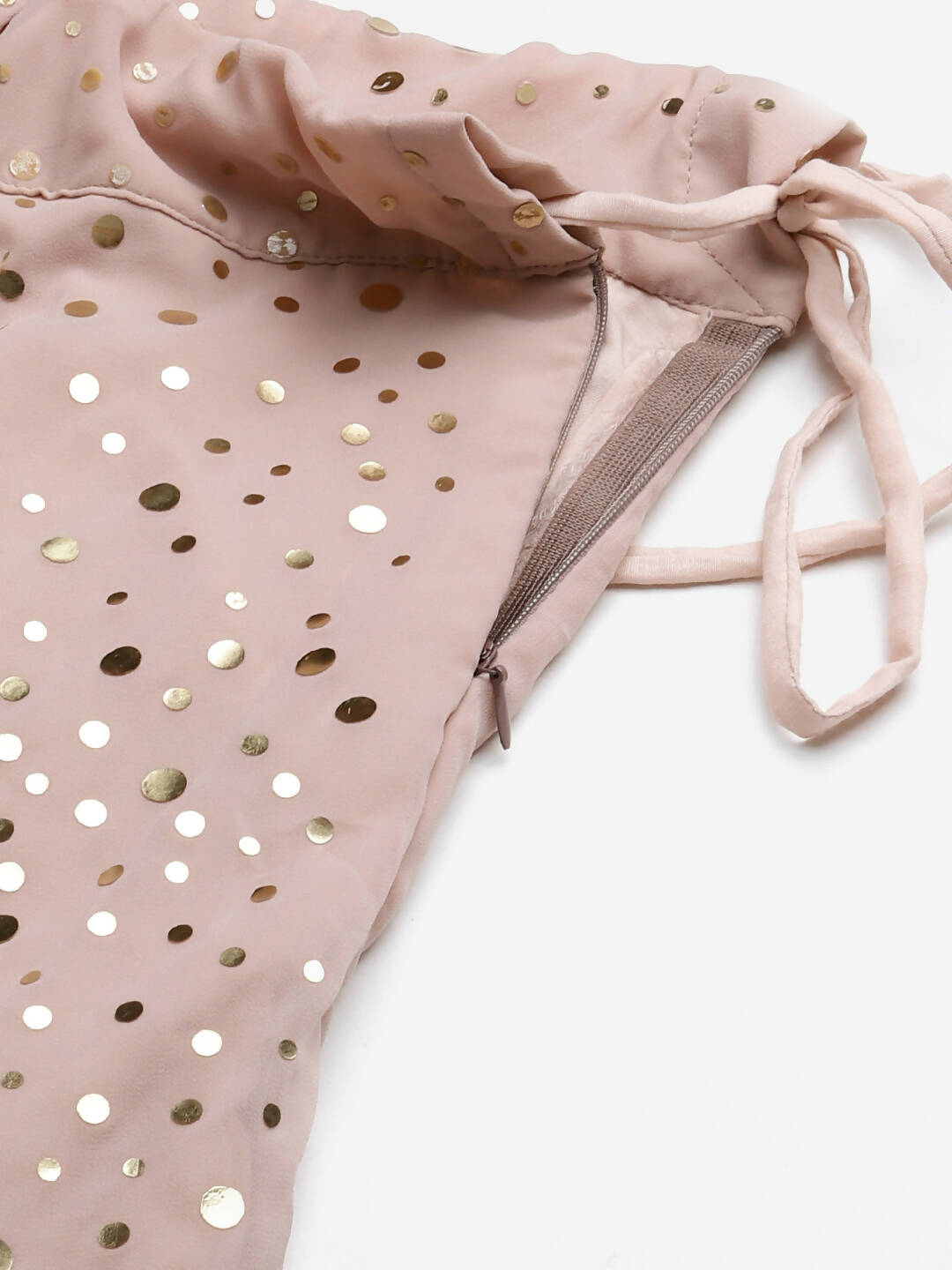 Dusty Pink Georgette Sequence Work And Glistening Embellishments Lehenga Choli with Dupatta - Jivika - Distacart