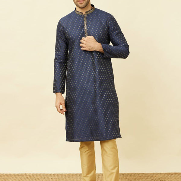 Manyavar Mandarin Collar Kurta with Pyjamas - Distacart